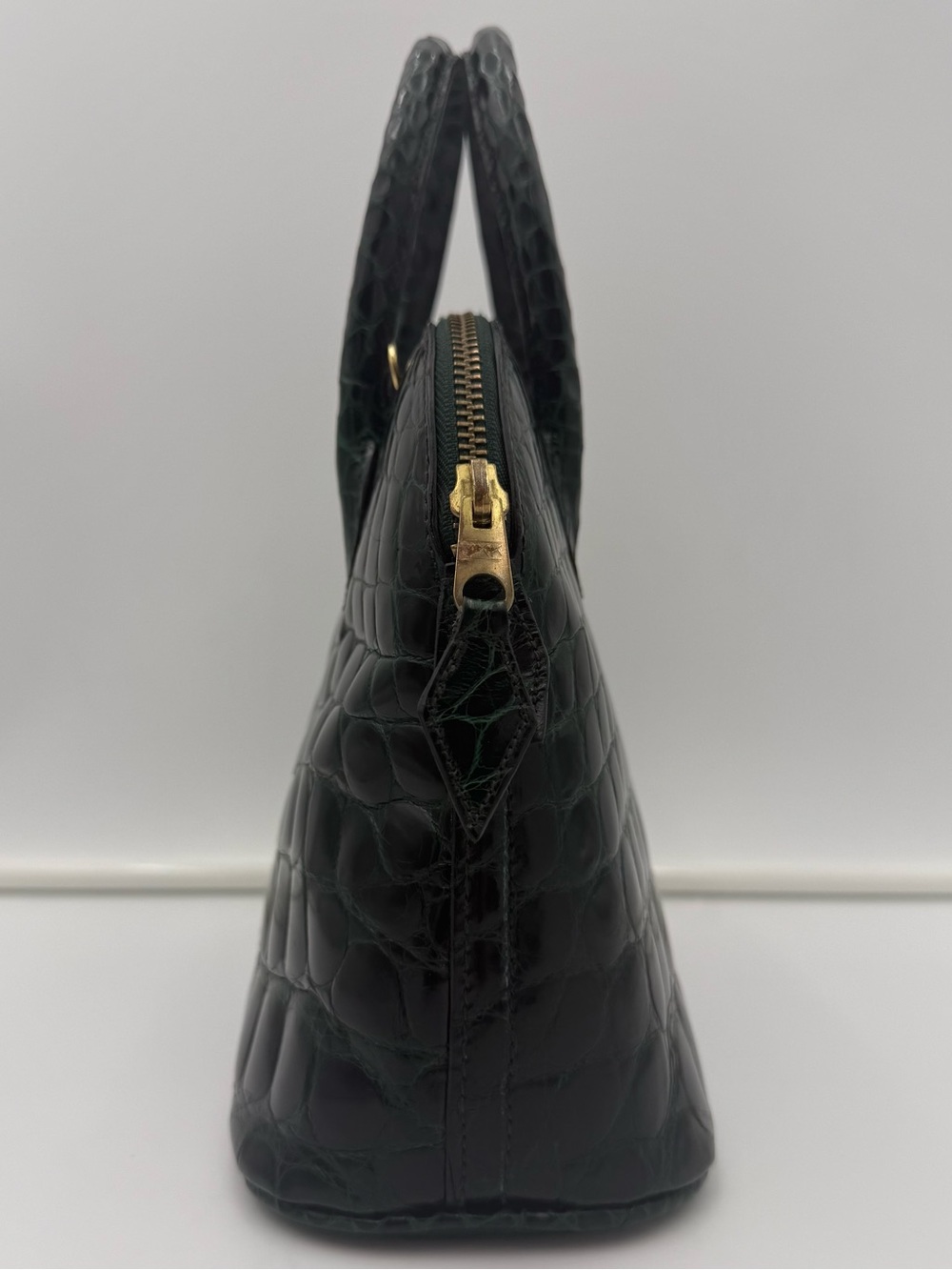 🐊MAURO GOVERNA 1985 PARMA • MINI BUGATTI Bag in Exotic CROCODILE • Made in ITALY - Picture 11 of 16